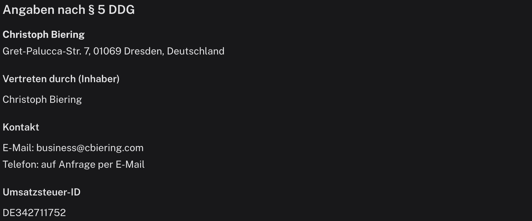 Impressum - Kontakt- und Anbieterangaben